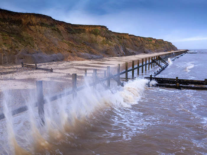 Coastal defenses were put in place decades ago to help avoid coastal erosion, but those have been weakened over the years by the sea.