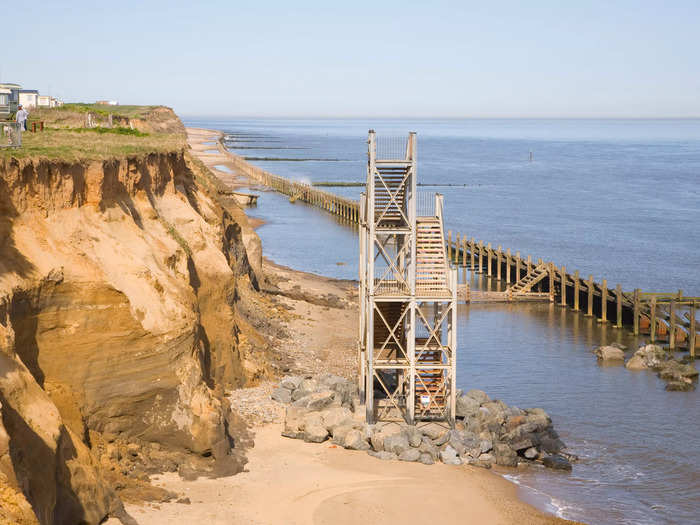 Along with homes, the situation in Happisburgh is also washing away history, which has contributed to the village being a tourist attraction.