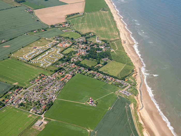 Happisburgh, pronounced "haze-bruh," is home to about 1,400 people and about 600 homes.