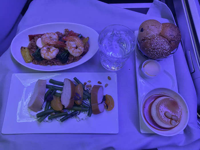 We were served a second meal before we approached Singapore.