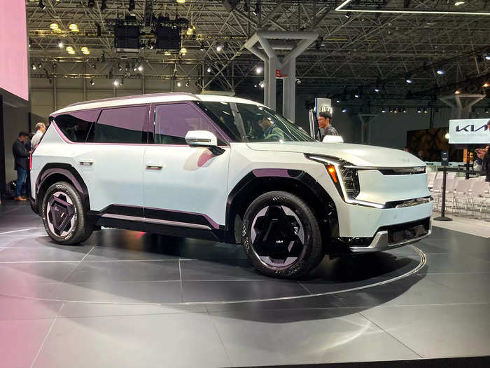 Kia debuted the US version of the EV9, a delightfully chunky electric SUV hitting streets later in 2023.