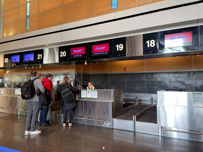 We arrived at Boston Logan Airport at 5 p.m. for our 7:15 p.m. flight. We checked in online, received digital boarding passes, and dropped off our checked bag at the front desk.