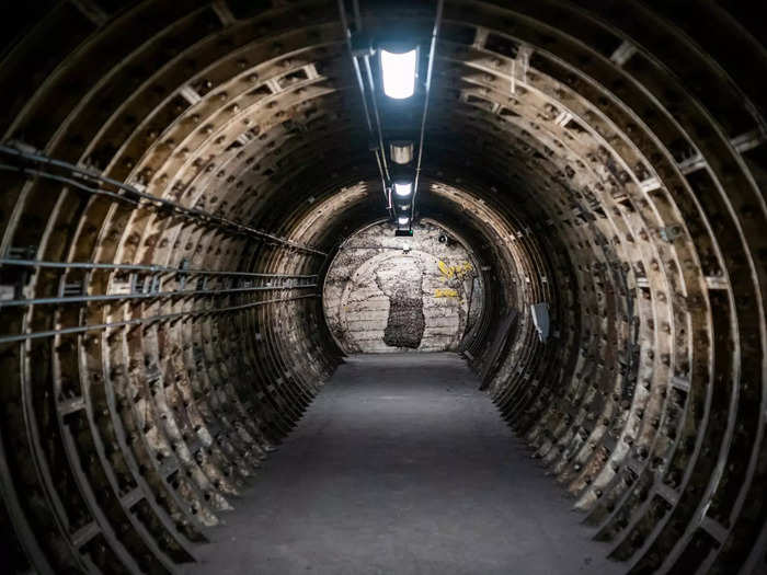 As we continued through the winding dark tunnels, we could still hear the announcements warning modern-day passengers to "mind the gap between the train and the platform edge," creating a fascinating contrast between old and new.