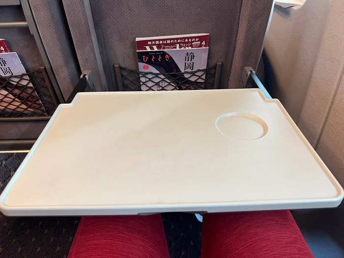 …a large tray table…