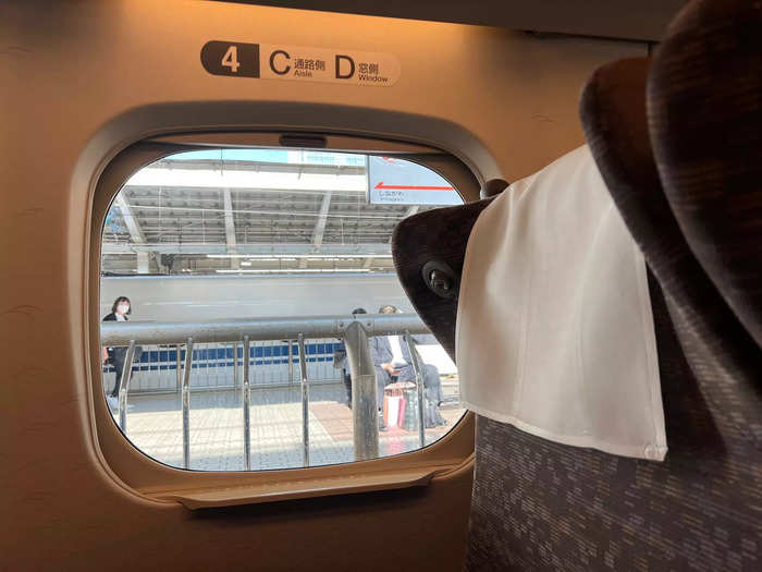 I boarded "Green Car" number 9 and made my way to seat 4-D — a window seat. I luckily didn