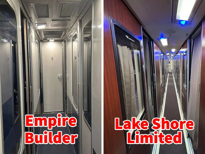 My first impression, based on the hallway to my roomette, was that the Lake Shore Limited train was newer and upgraded.