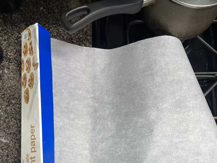 My parchment paper, which cost $3.29 from Target, had gone unused for months.