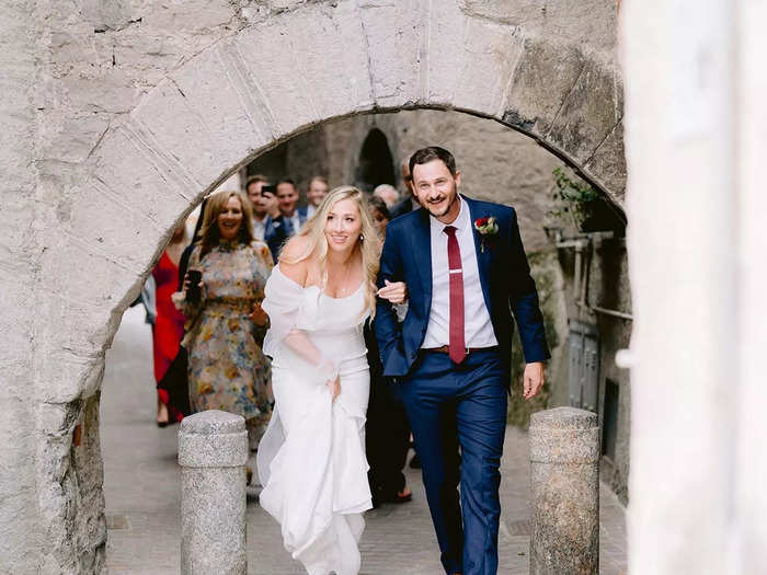 They then had a 30-minute-long ceremony filled with tears. They were meant to read their vows out loud to each other, but they couldn