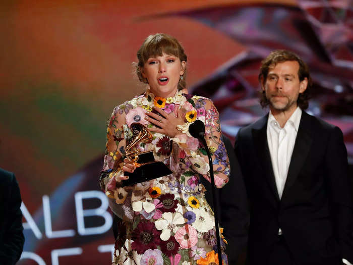 Swift thanked Alwyn when "Folklore" won album of the year at the 2021 Grammy Awards.