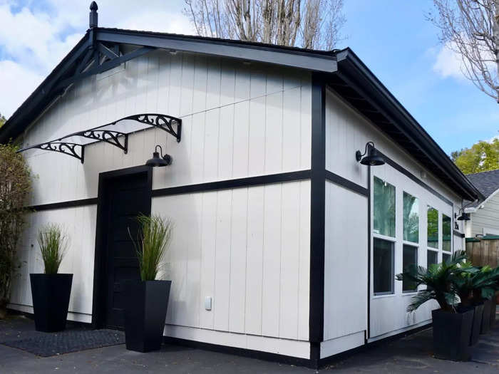 The homeowner paid $250,000 total to convert this garage into a one-bedroom apartment that they rent out to tenants for additional income.