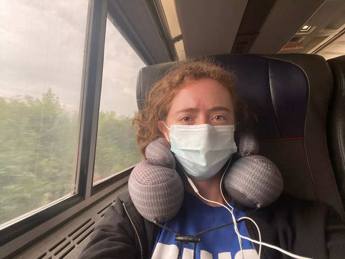 I noticed that more people seemed to wear masks on the plane than on the train.