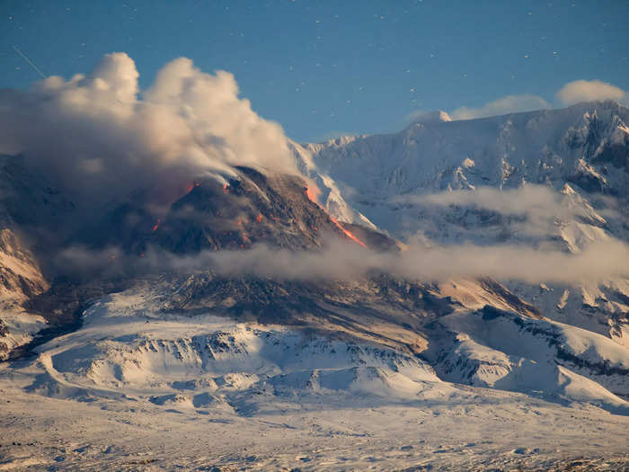 This is Shiveluch, a volcano in the eastern Russian peninsula of Kamchatka.