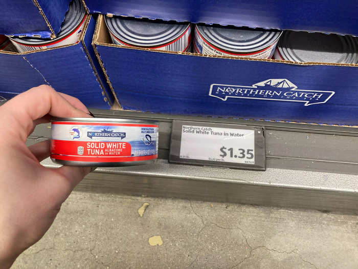 In the US, a single can of tuna was more expensive at $1.35 (£1.12).