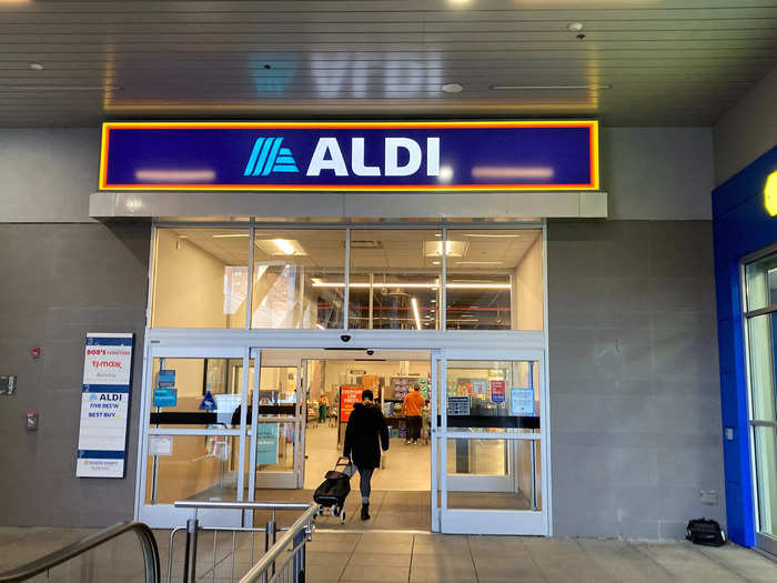 In New York City, we visited an Aldi store located inside Broadway Plaza, a shopping center in the Bronx.