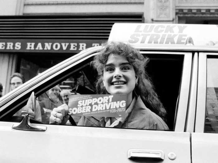 During her years as a teen idol, Shields used her image to champion a number of causes. She appeared in anti-drug PSAs, was the poster girl for abstinence from sex, and even put her support behind an anti-drunk driving campaign.