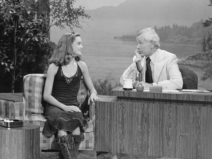 Shields made her first appearance on "The Tonight Show Starring Johnny Carson" when she was 14.