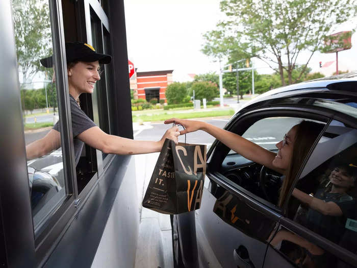 Cava has 20 restaurants with drive-thru lanes for picking up mobile orders similar to Chipotle