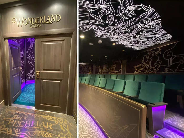 Or you can visit one of two movie theaters to watch newly-released Disney movies. One is inspired by "Alice in Wonderland," and the other is "Peter Pan"-themed.