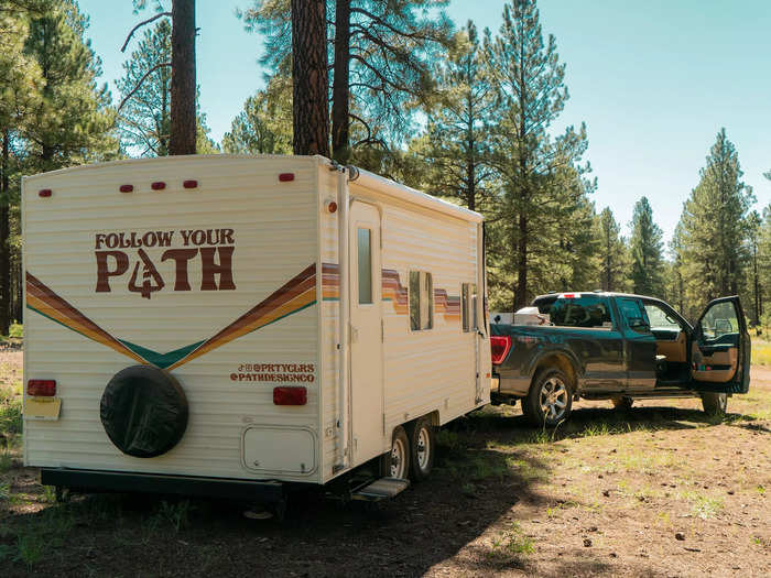 The couple left on their month-long road trip in August, about a day after they completed their trailer renovations.