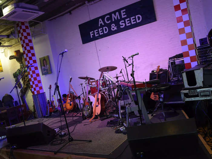 Take in views of Broadway and the Cumberland River at Acme Feed and Seed.