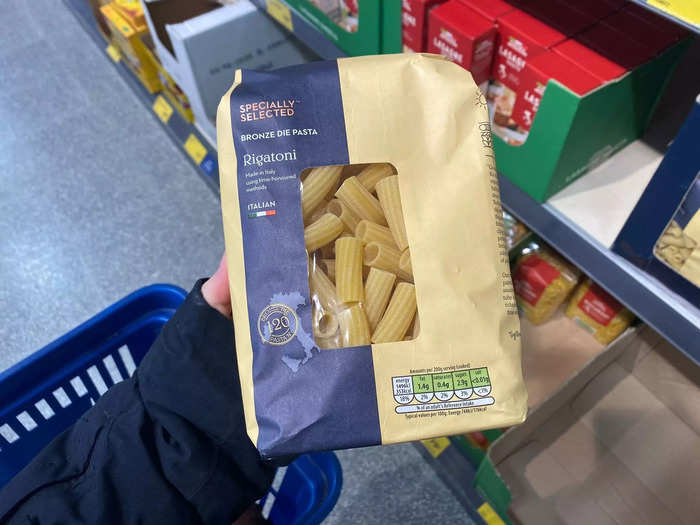 The Specially Selected bronze die rigatoni is a great pasta base.