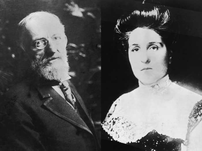 They are based on a real couple, Isidor and Ida Straus, who died together on the Titanic when it sank on April 15, 1912.