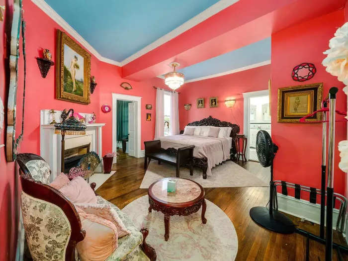 The pink room is inspired by the distinct styles of the Victorian era.