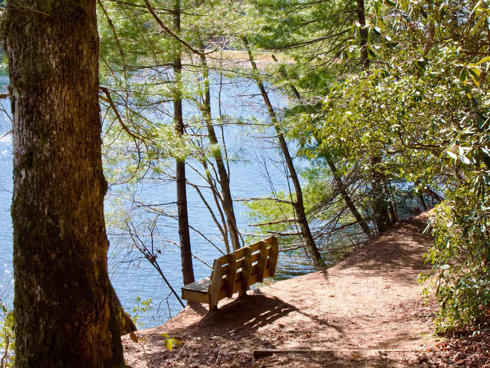 I took a short drive to visit Unicoi State Park for a scenic hike around the edge of Unicoi Lake.