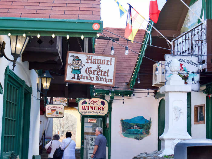 I watched chocolate candies being made at Hansel & Gretel Candy Kitchen, which has several locations throughout Helen.