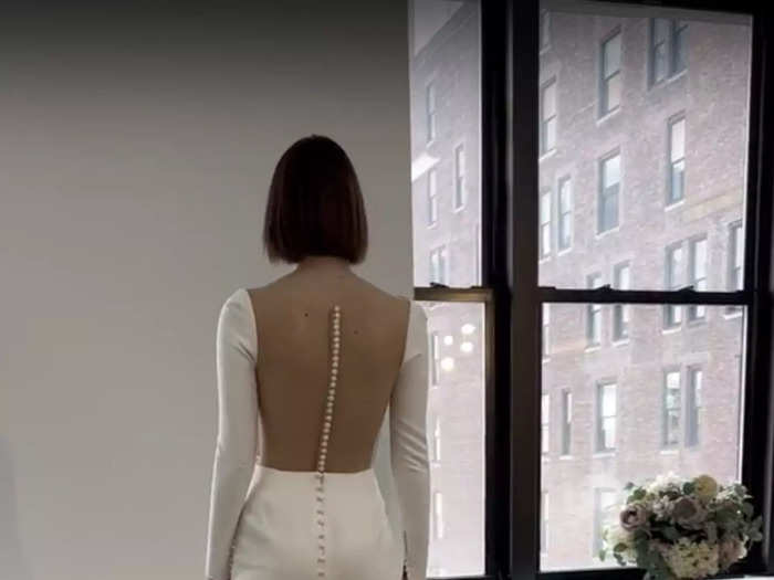 Some of the backless looks served as vessels for elegant detailing.