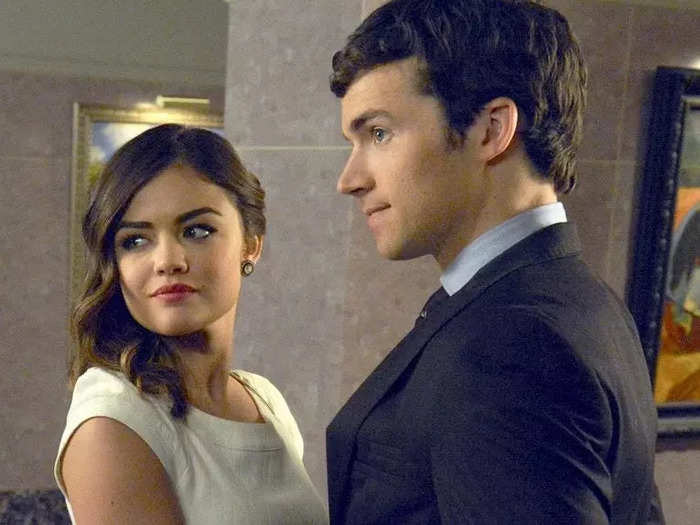 Lucy Hale had a crush on "Pretty Little Liars" costar Ian Harding at the start of the series.