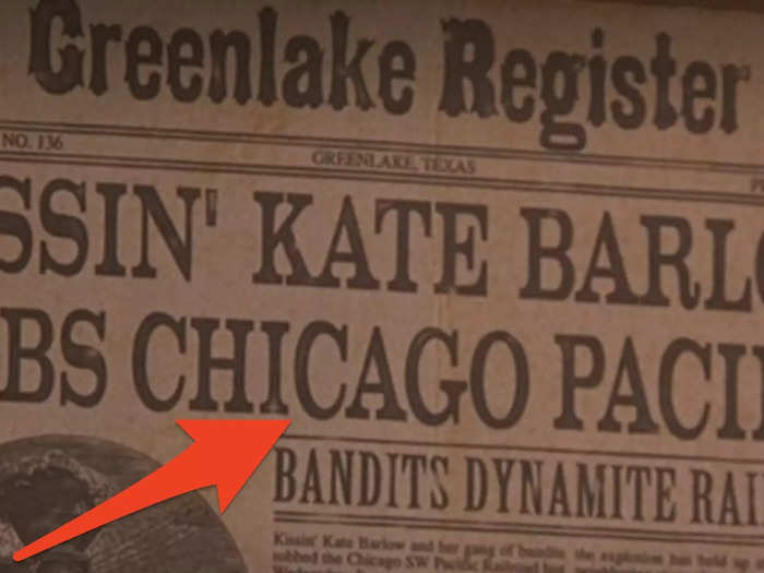 A newspaper in the film references the director