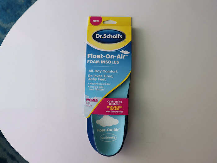 Foam insoles are also great for sore feet.