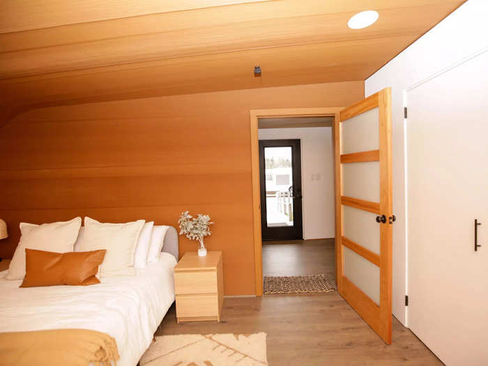 And besides the walls that curved into the ceiling and the unique layered texture, this bedroom looked like any typical room.