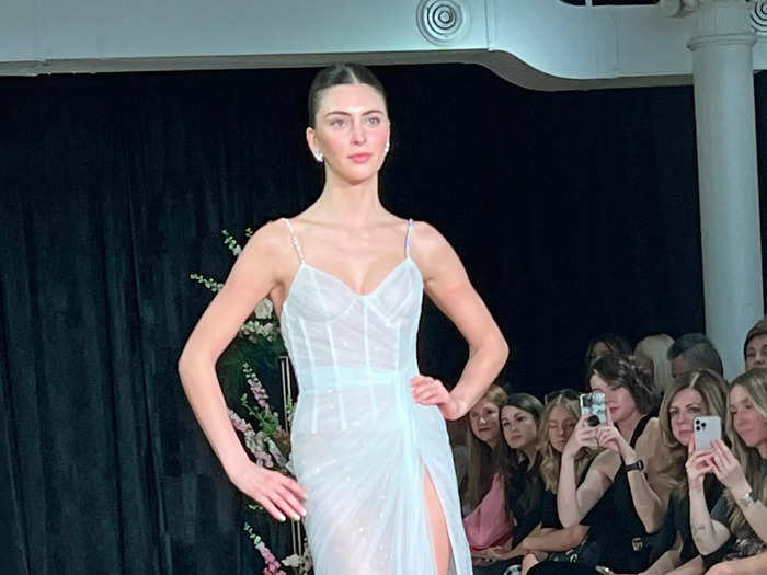 Slits were popular at Bridal Fashion Week.