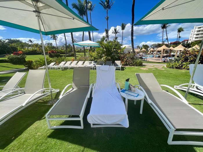 My original lounge chair was near the swim-up bar, but I ended up moving to the adults-only pool.