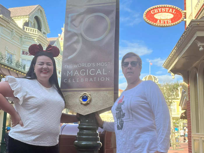 We arrived at Magic Kingdom a bit early to scope out where we wanted our photos.