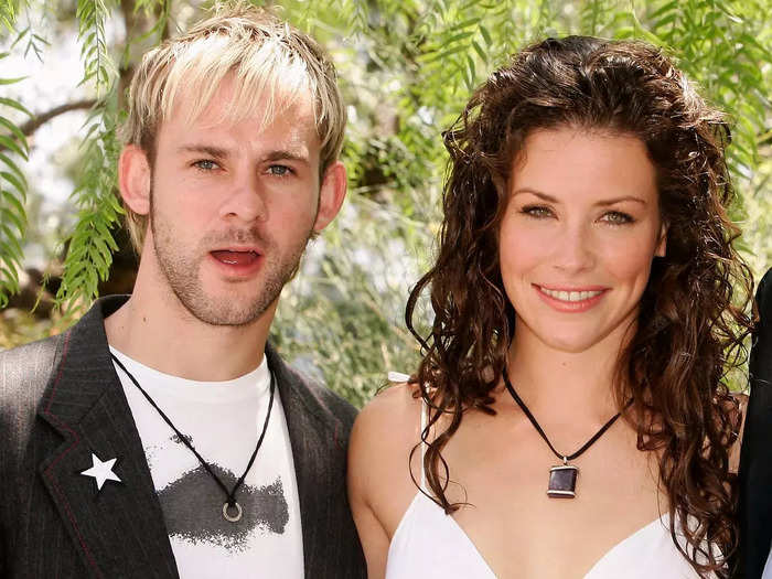 "Lost" actors Dominic Monaghan and Evangeline Lilly were a couple during filming of the TV show.