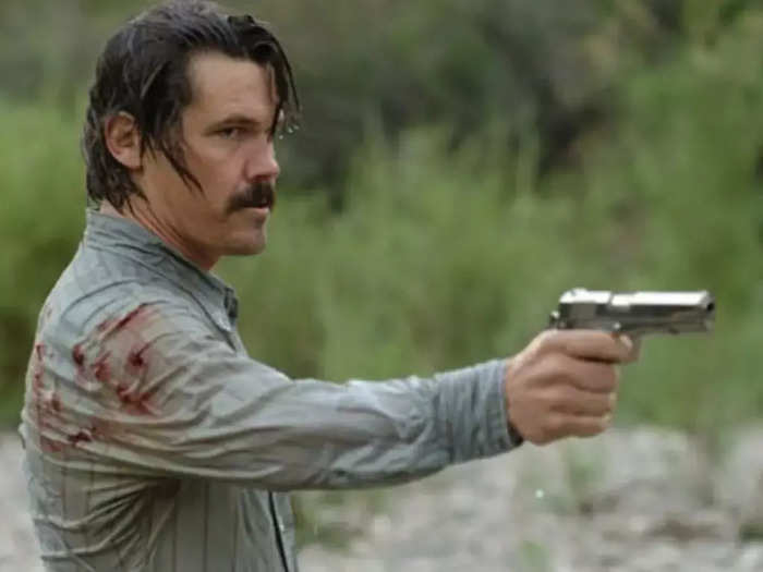 The Mexican cartel mow down Llewlyn Moss in "No Country for Old Men."