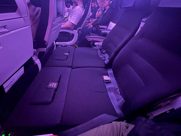 The concept is simple — imagine three coach seats that have legrests that flip up 90° to create one large space. And, it will only be reserved for those who book it, meaning no one will share with a stranger.