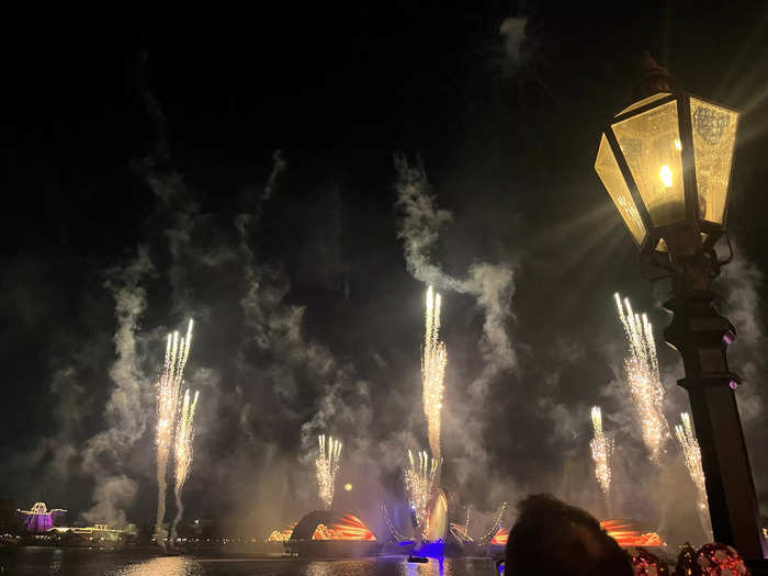 Our server took us to a special viewing location reserved for restaurant guests to see the fireworks.