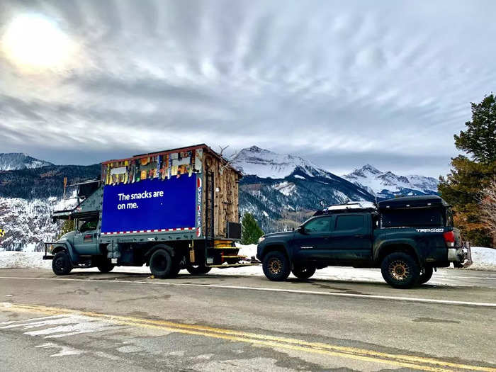 Pankey has been living full-time in the converted aircraft catering truck for over two years. He has since sold his Colorado apartment and land.