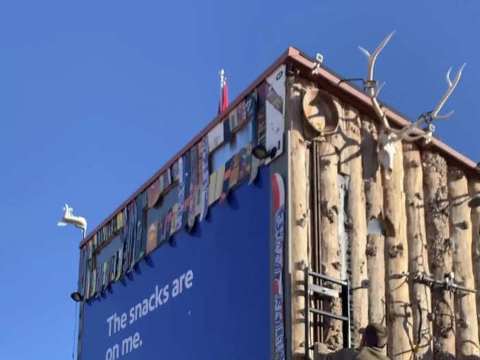 The scissor lift on the truck is still functional and can be raised to a maximum height of 17 feet, although Pankey very rarely gets it up that high.