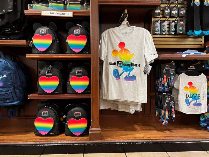 Disney now sponsors official events for LGBTQ pride, selling merchandise and special food items.