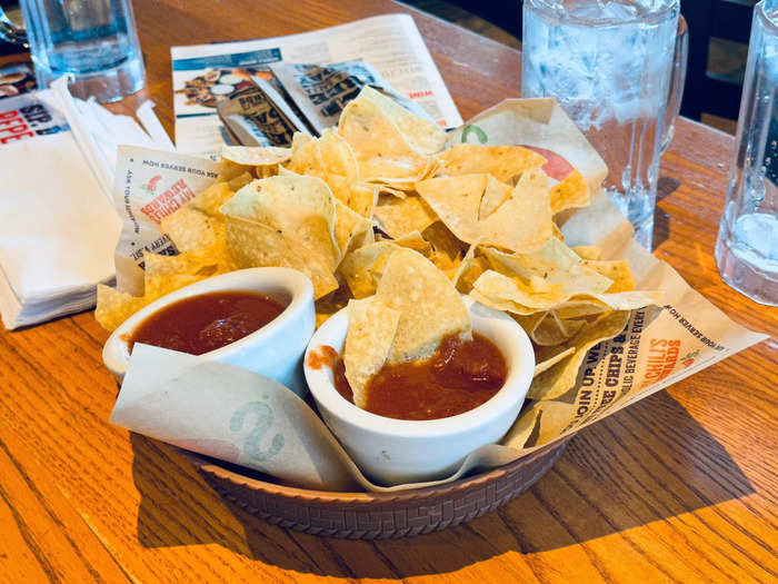 The chips and salsa reigned supreme out of all of the appetizers.