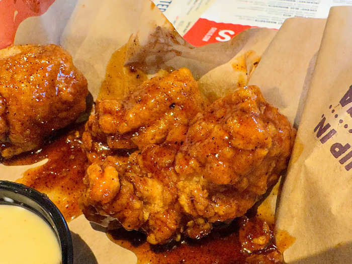 The honey-chipotle wings had a decent sweet and smoky kick to them.