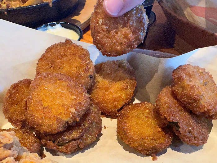 The fried pickles were a solid, shareable option if you