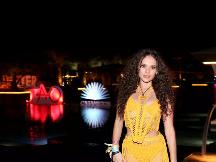 Madison Pettis rocked a coordinating crochet skirt and top at Coachella.