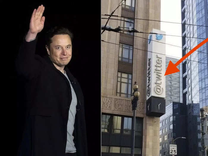 Most recently, the billionaire changed the sign at Twitter