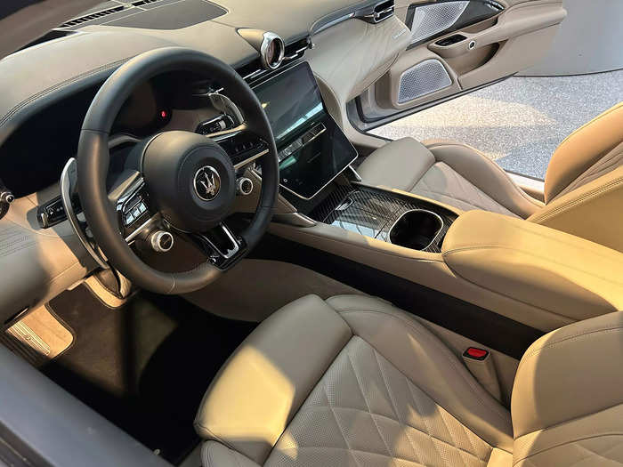 Inside all GranTurismo models, buyers can enjoy features such as a 12.3-inch infotainment touchscreen and a second, 8.8-inch touchscreen serving as the climate control panel.